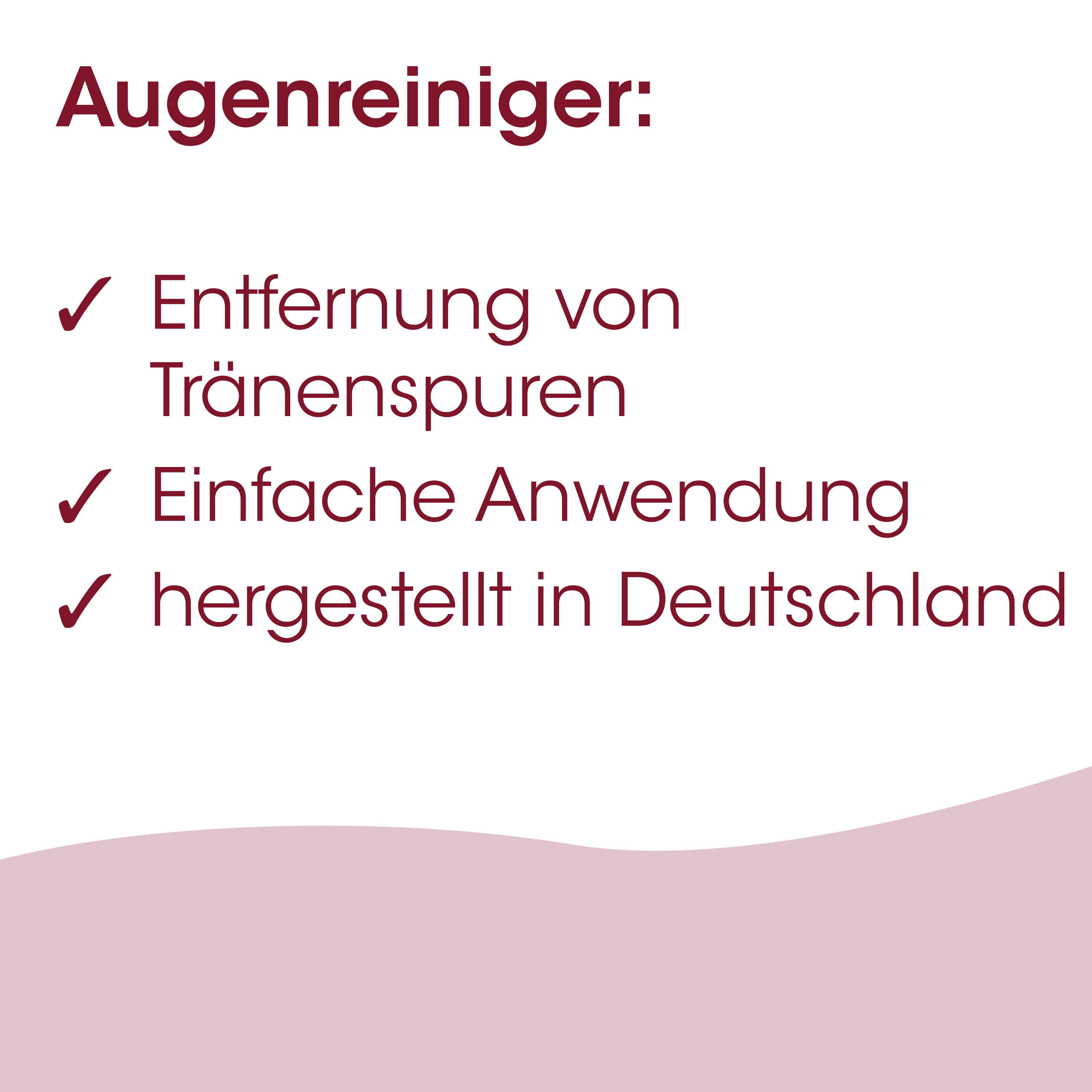 Gebrauchsartikel, Augenreiniger, Tränenpflecken, Entfernung, Deutschland