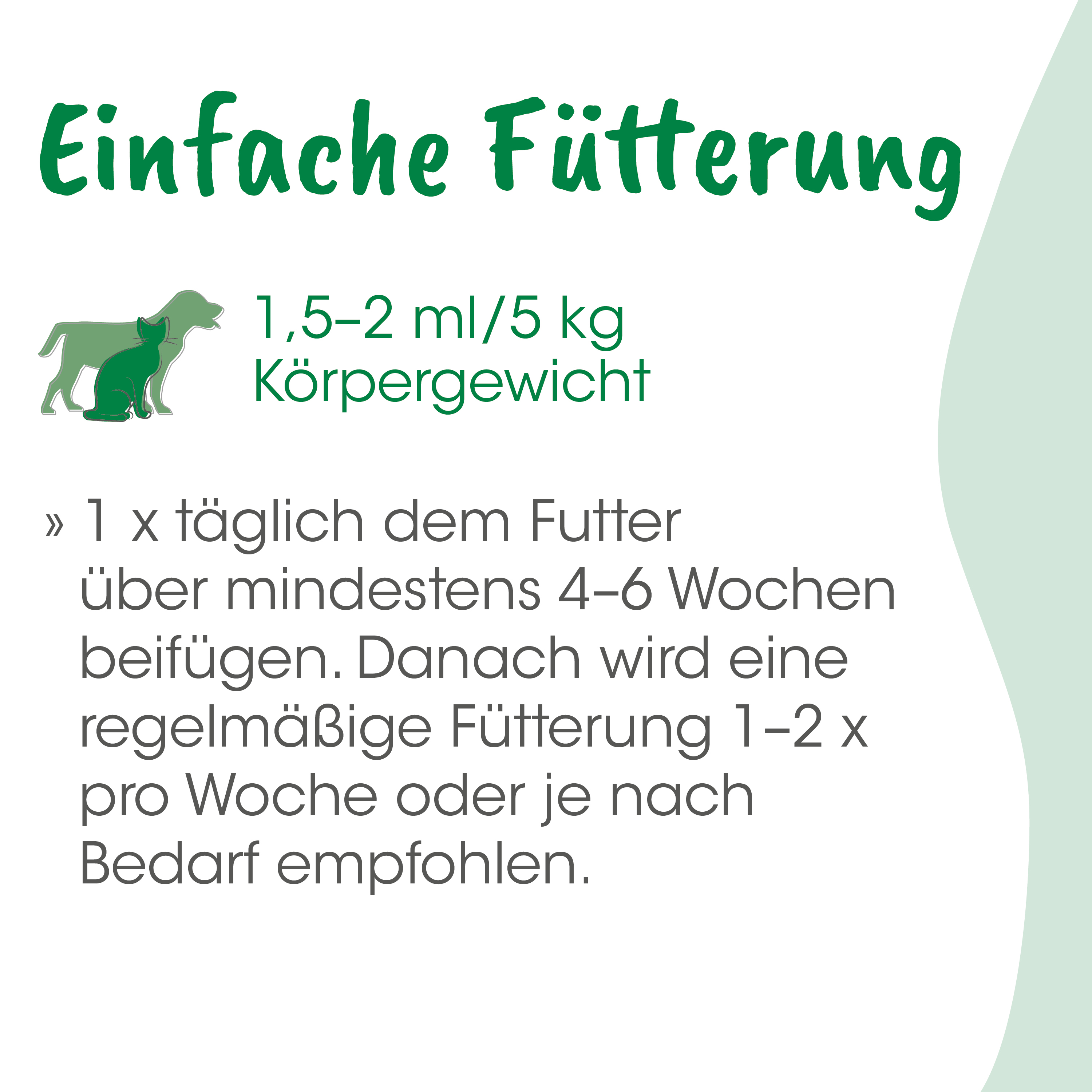 Katzenfutter, Futterempfehlung, Tiernahrung, Körpergewicht, -