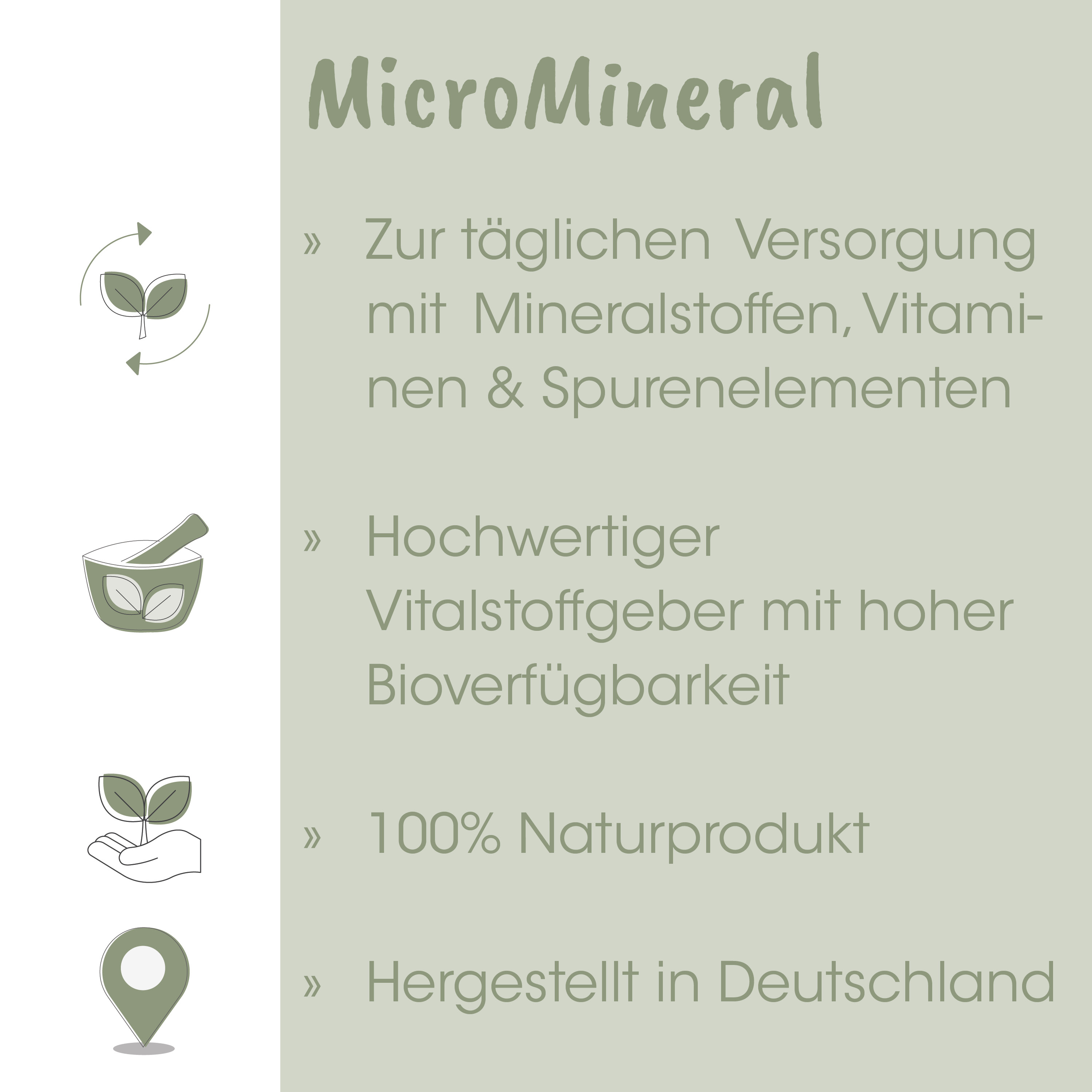 Mineralstoffe, Mineralerg Supplement, Mikromineralien, Naturprodukt, Kapseln