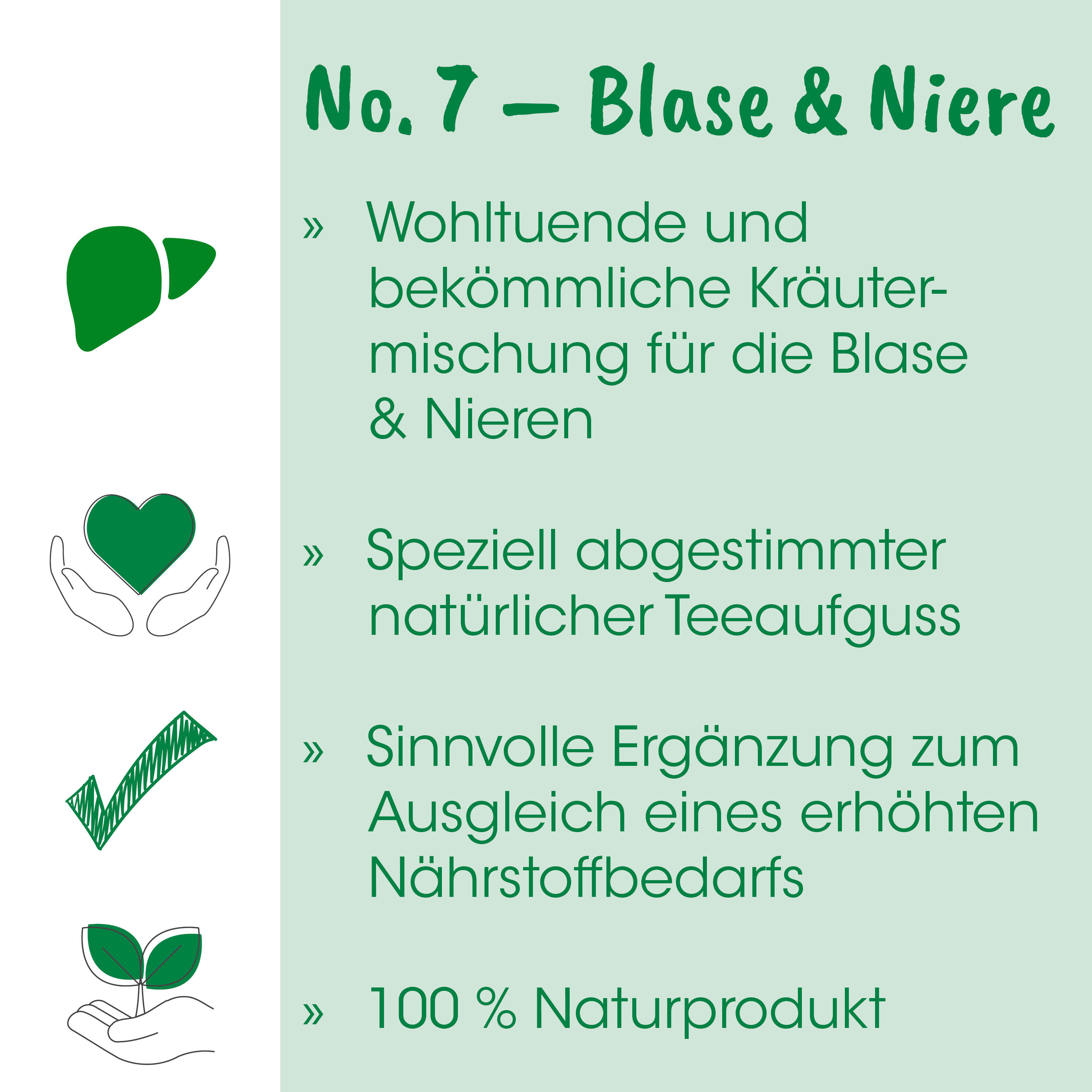 Vegan, Naturprodukt, Nahrungsergänzung, Blase & Niere, Teeguss