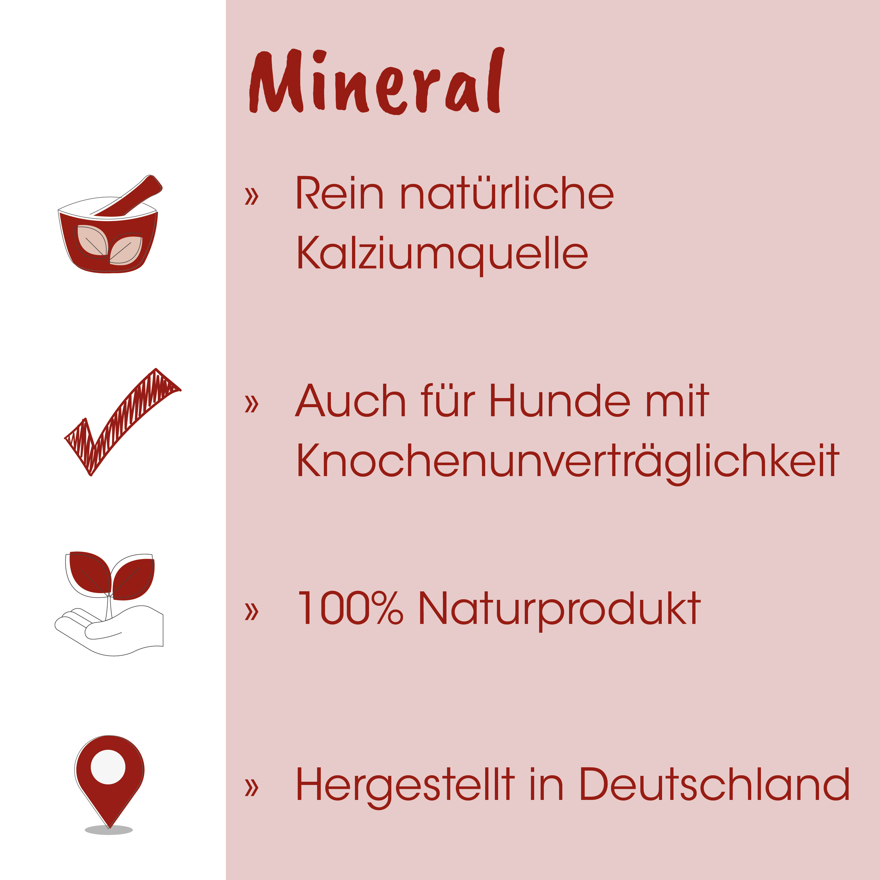 Mineral, Kalziumquelle, natürlich, Knochenverträglichkeit, 100% Naturprodukt