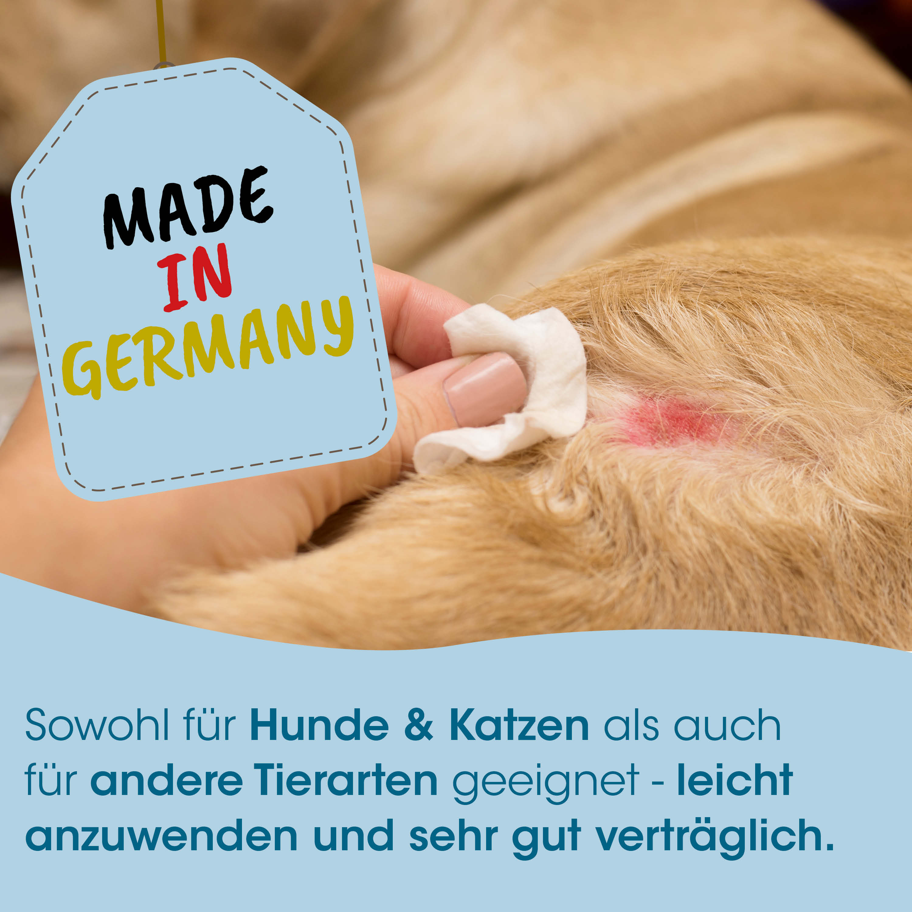 made in germany, tag, tierprodukt?, erste hilfe?, behandlung?