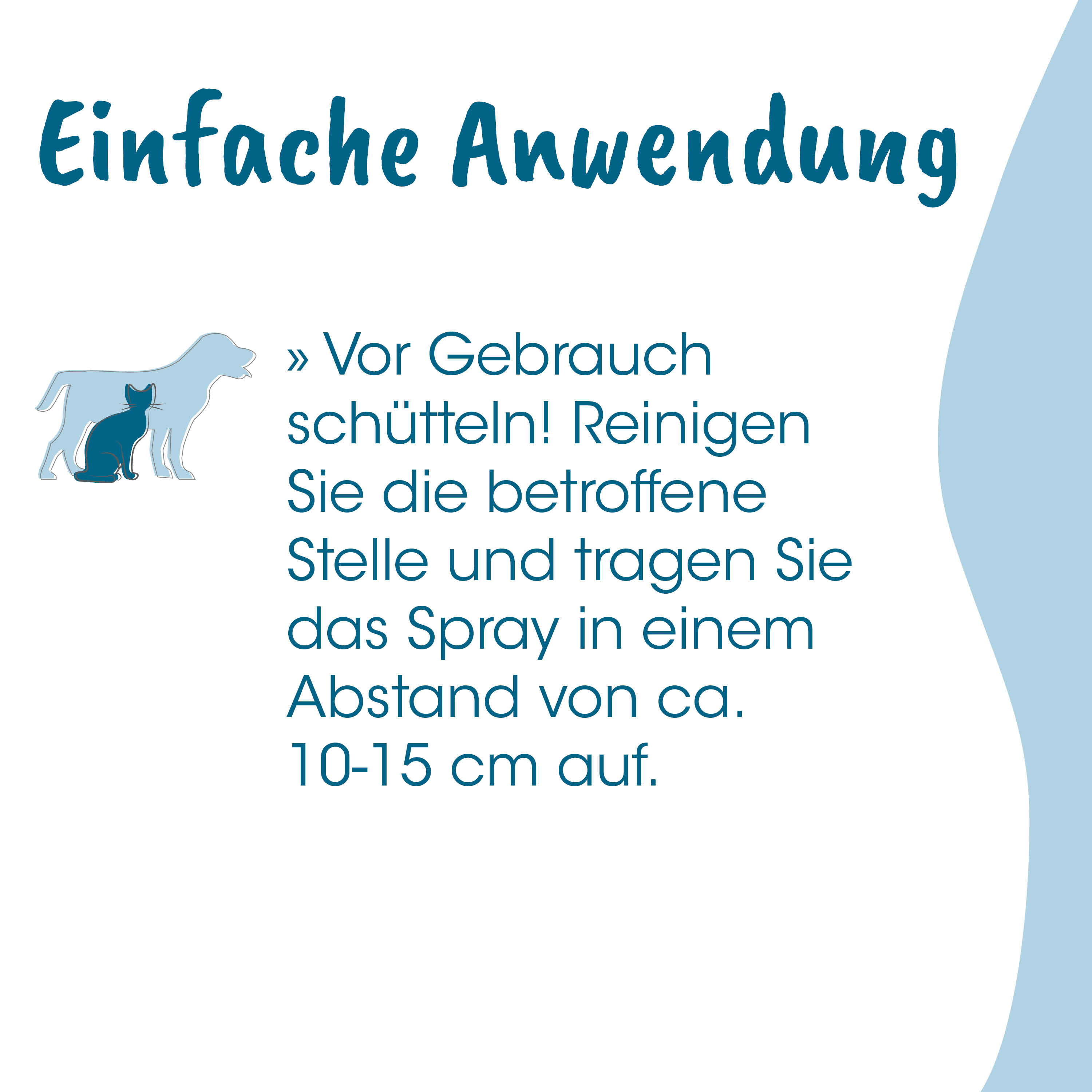 Schilderung, Anleitung, Spray, Abstand, Hinweis