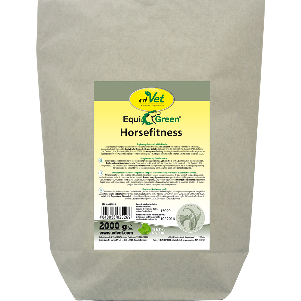Horsefitness, Ergänzungsfutter, EquiGreen, 2000 g, Naturprodukt