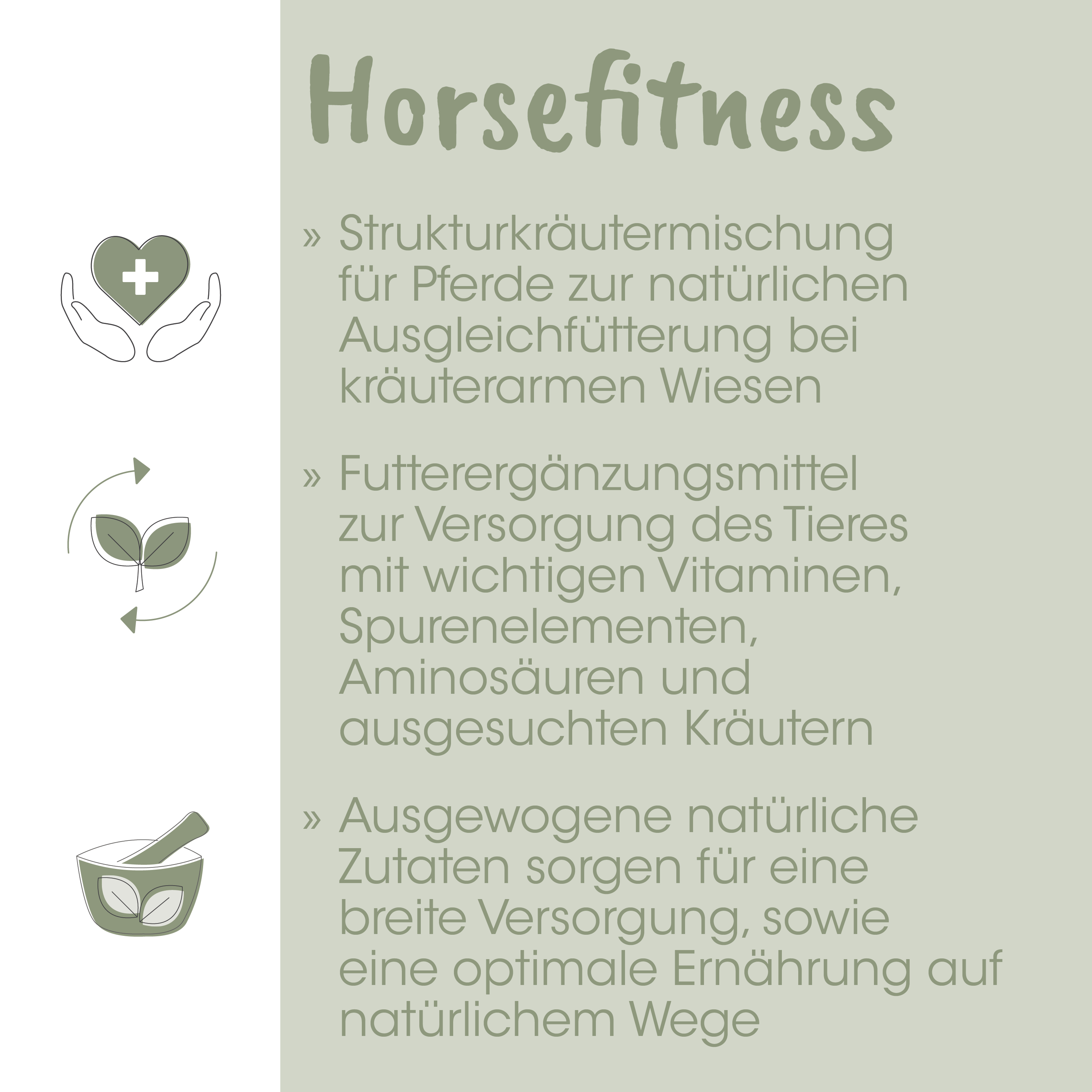 strukturkräutermischung, pferde futtermischung, kräuterblend, natürliche zutaten, ausgewogene ernährung