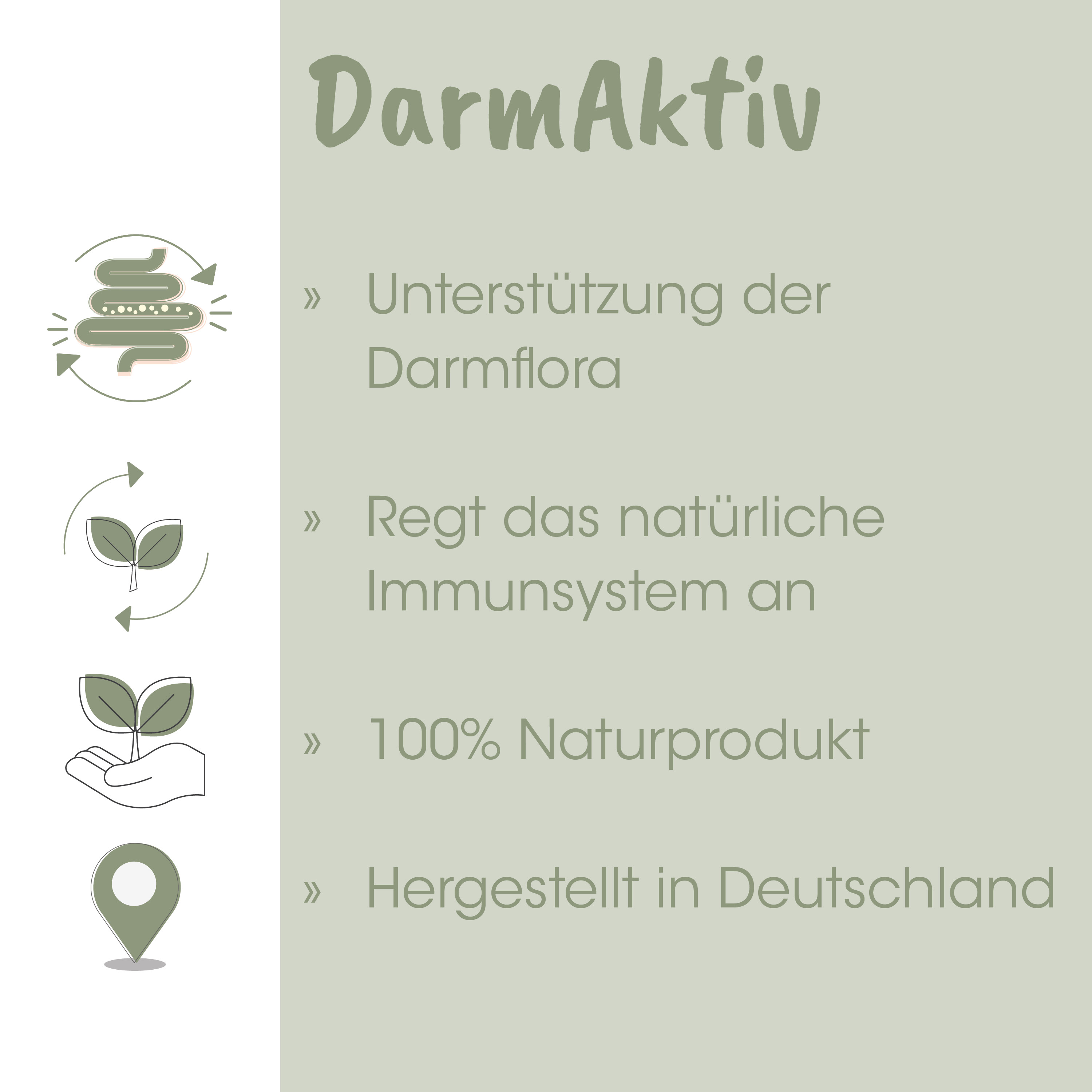 Darmprodukt, Darmflora, 100% Naturprodukt, Hergestellt in Deutschland, Naturheilmittel